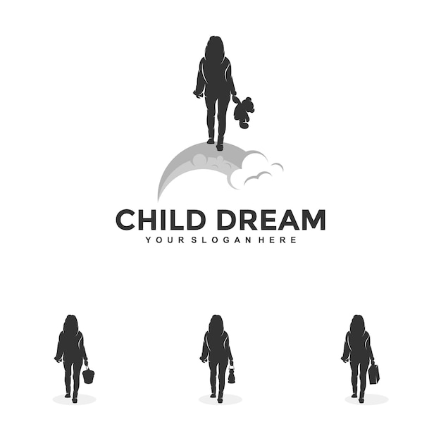 child Dream logo design template illustration vector