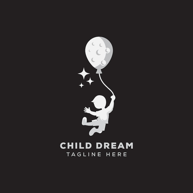 Child dream logo reaching logo template