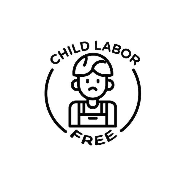 Child labor free icon setStop Child Labor vector symbolFree Child from labor sign