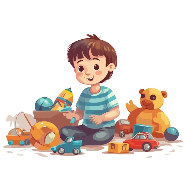 Child playing with toys