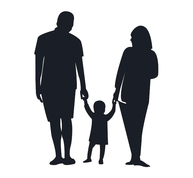 Child Rearing Vectors Silhouettes