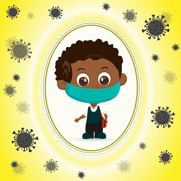 Child virus protection background