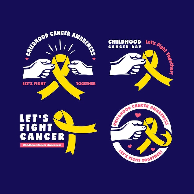 CHILDHOOD CANCER AWARENESS LOGO COLLECTION