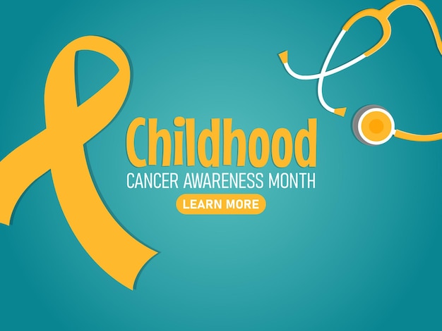 Childhood cancer awareness month banner with vector