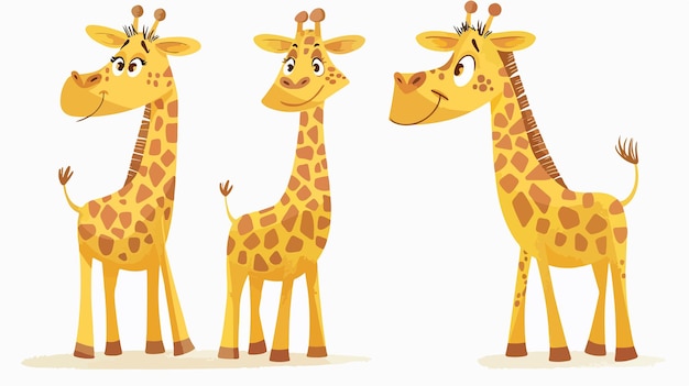 Vector childish giraffe cartoon cute animal vector illustration