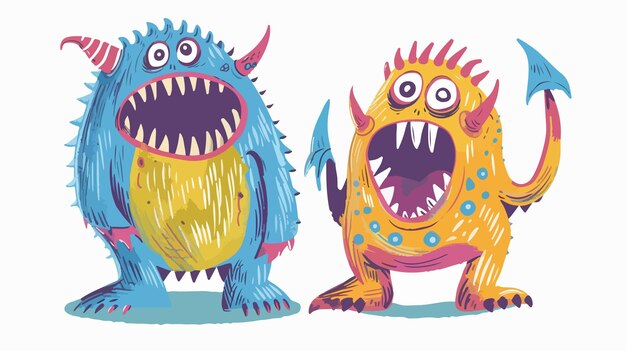 Vector childish monster vector illustration