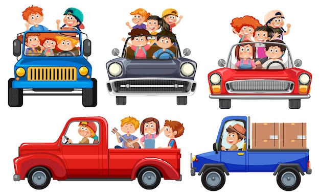 Children Cartoon Car and Truck Travel Collection