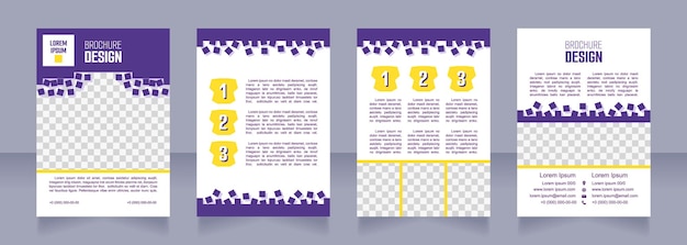 Children development blank brochure design