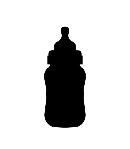 Children feeding bottle silhouette milk baby bottle