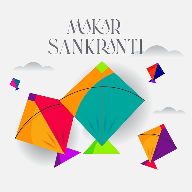 Children fly kites for the holiday Makar Sankranti Hindu harvest festival