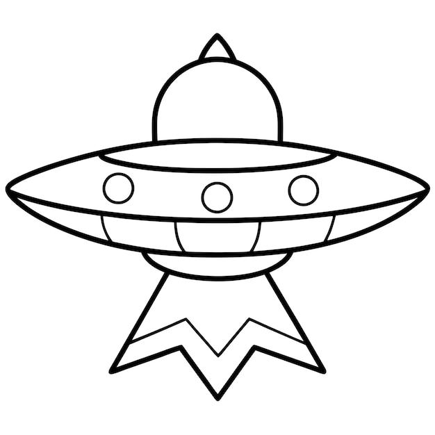 Vector for children a humorous ufo coloring page