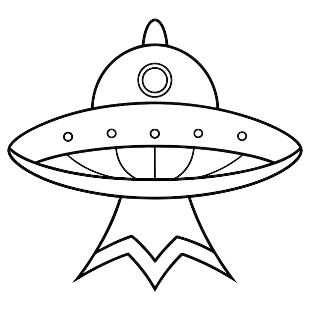 Vector for children a humorous ufo coloring page