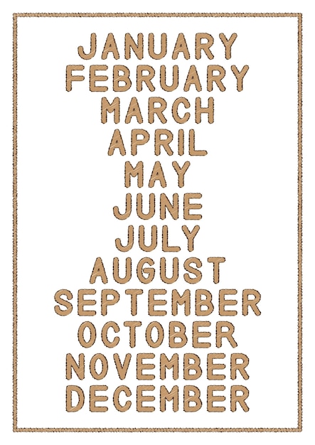 Children Learning Printable Months of the Year Poster