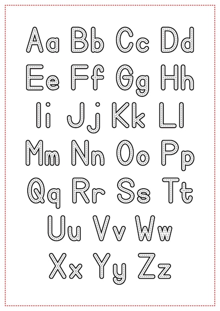 Children Learning Printable Wipe Clean Tracing Alphabet