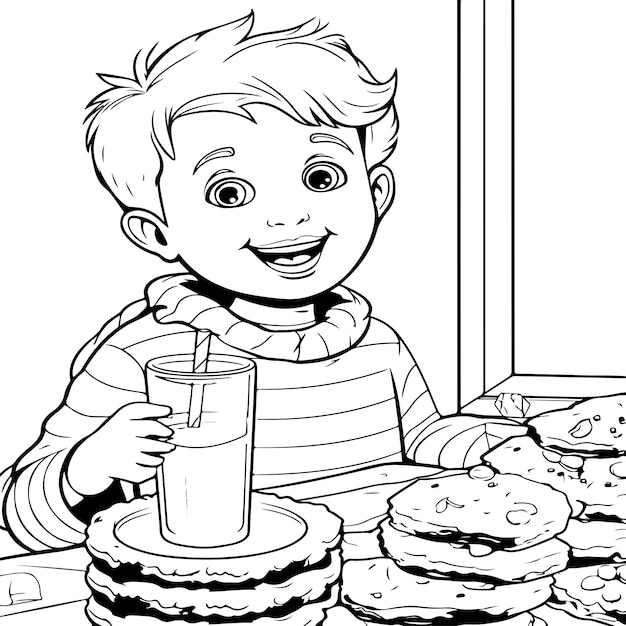 Children leaving milk and cookies