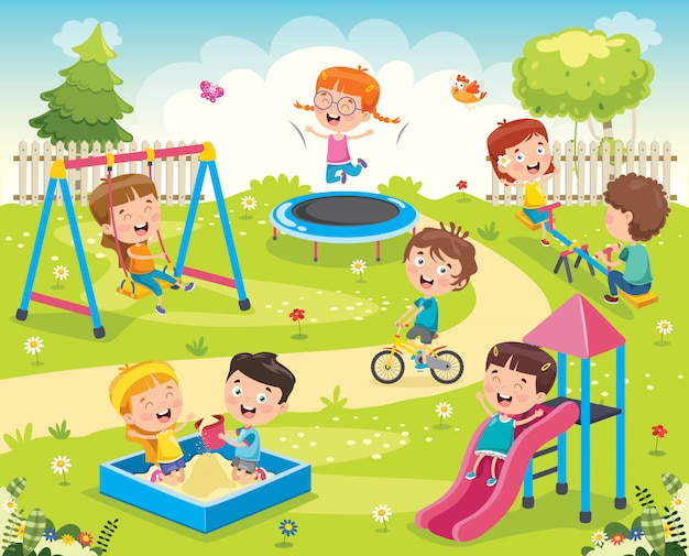 Children playing in the park