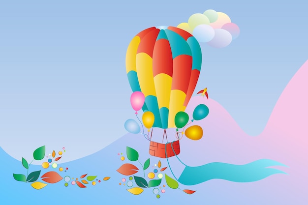 children's background with balloon