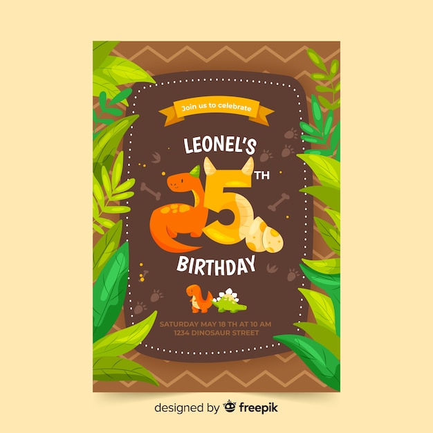 Children's birthday invitation template