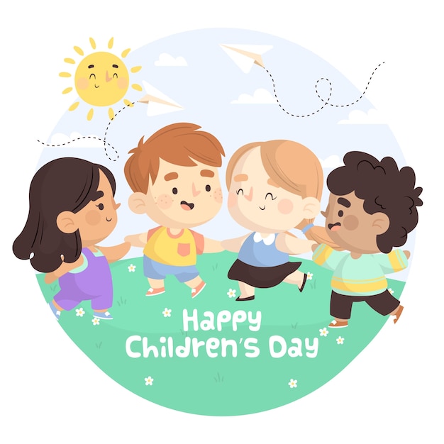 Children's day in flat design