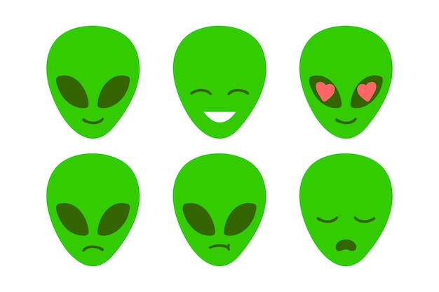 Children's seamless background with alien ufo faces Scifi pattern on a dark background