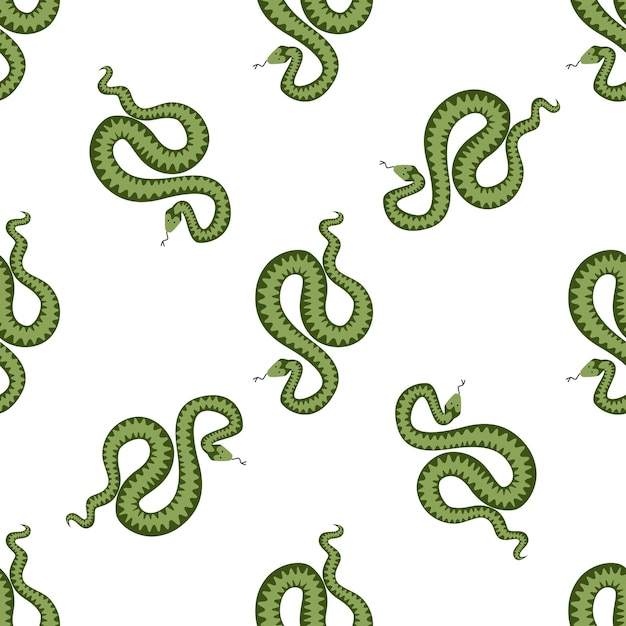 Children s seamless pattern with snakes on a white background