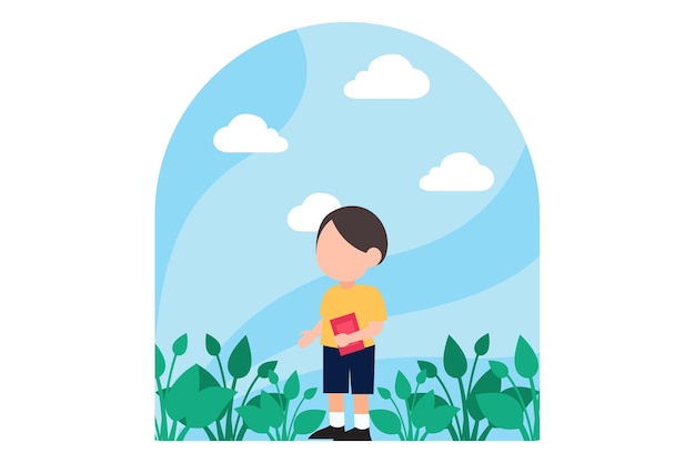 Vector children39s day flat design illustration