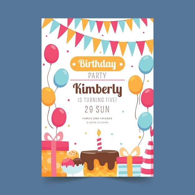 Childrens birthday card design