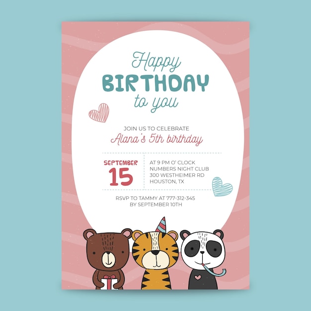 Childrens birthday card