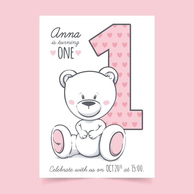 Childrens birthday invitation template