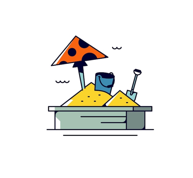 Childrens sandbox icon