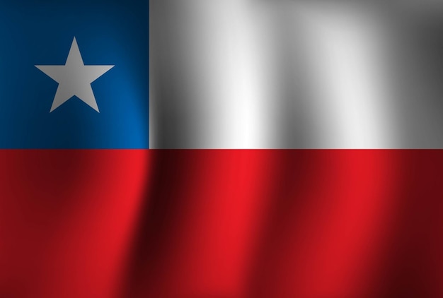 Chile Flag Background Waving 3D National Banner Wallpaper