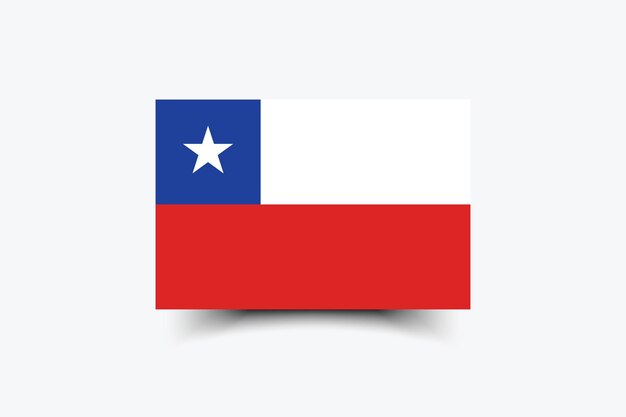 Vector chile flag official colors and proportion digital vector illustration