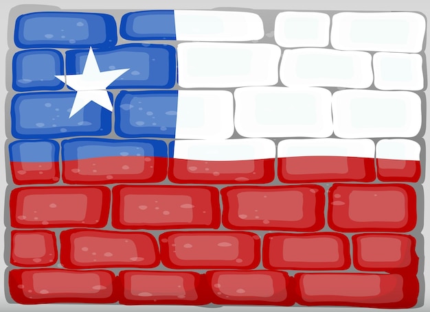 Chile flag on the wall