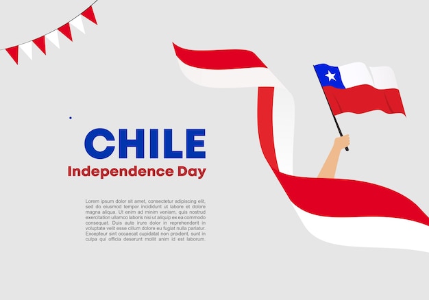 Chile independence day background banner poster for national celebration on September 18 th