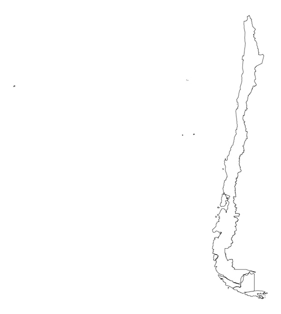 chile Map design outline Map illustration