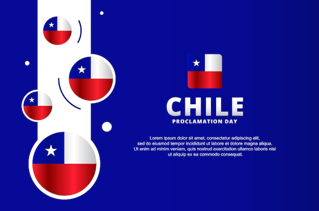 Chile Proclamation Day Background For Greeting Moment