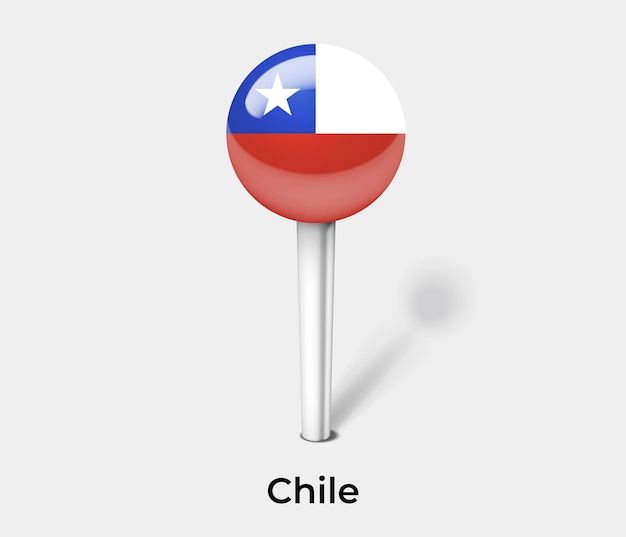 Vector chile push pin for map vector illustration