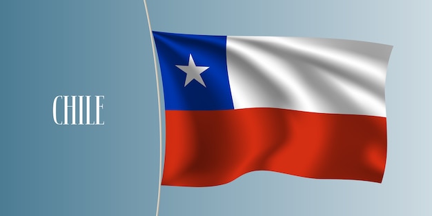 Chile waving flag illustration