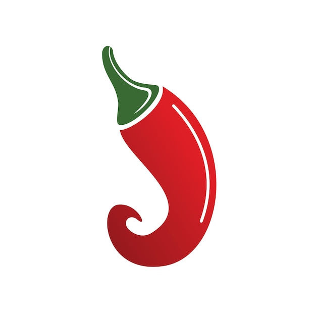 Chili hot and spicy food vector logo design inspiration. Chili pepper icon vector logo template.