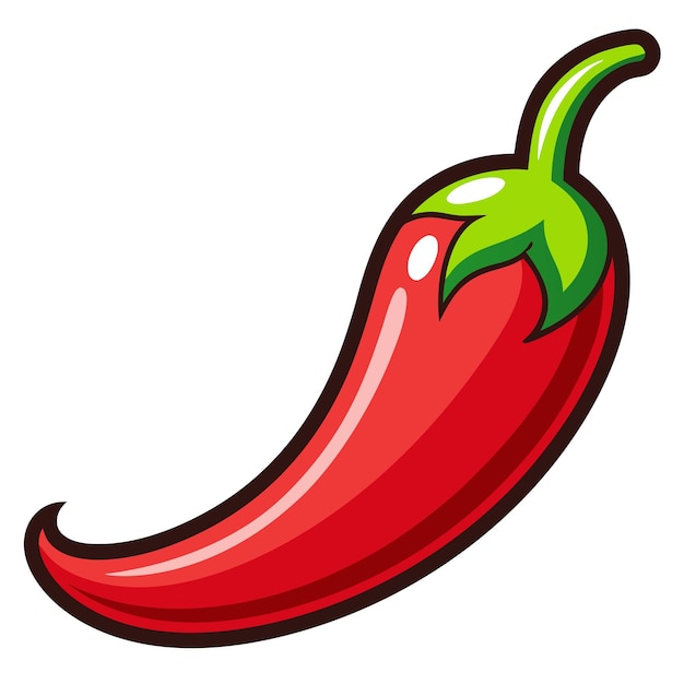 Vector chili pepper clip art and vector design with a white background