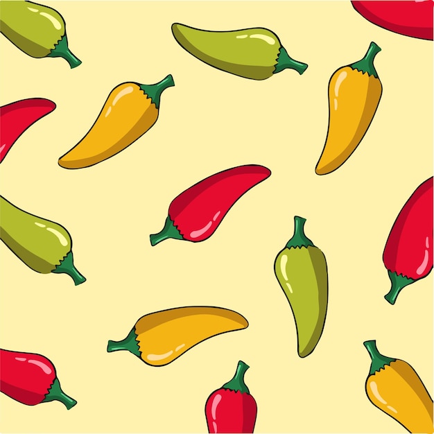 Chili pepper seamless Pattern