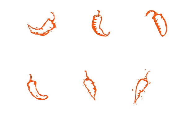 Chili Pepper Vectors Icon Set