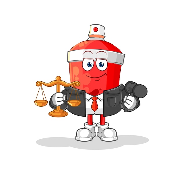 Chili spray lawyer cartoon cartoon mascot vector