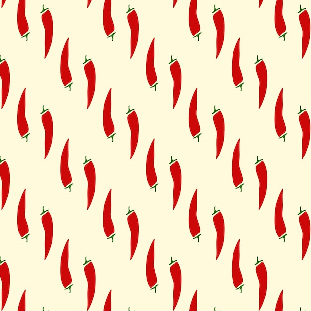 Vector chili wallpaper seamless pattern 2