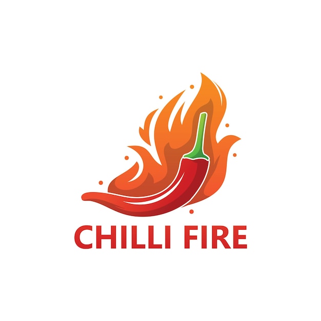 Chilli Fire Logo Template Design Vector