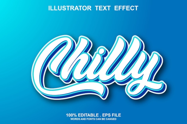 Chilly text style effect editable