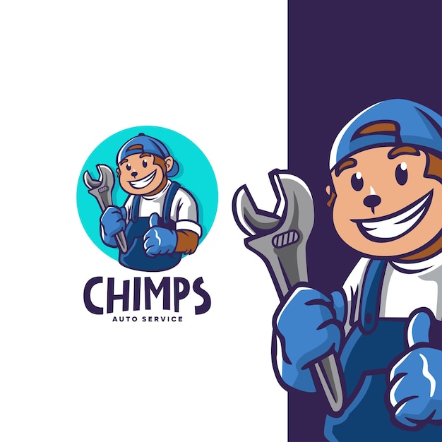 Chimps Auto Service Logo for your workshop