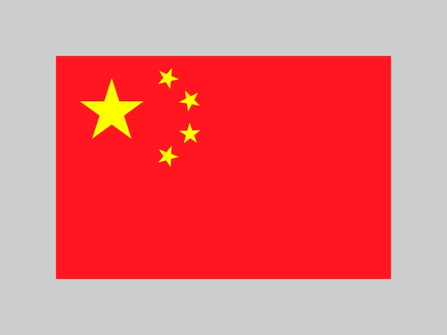 China flag official colors and proportion Vector illustration