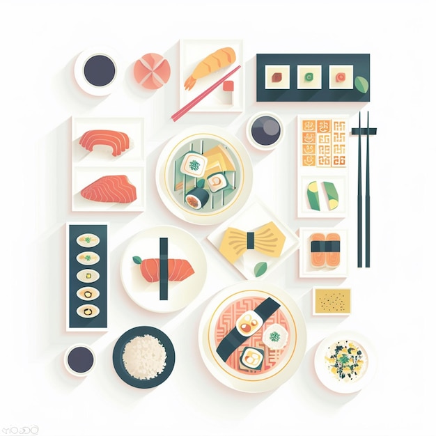 Vector china food asian vector chinese illustration asia culture meal traditional background ori