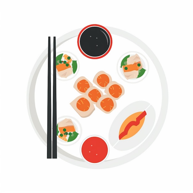 Vector china food asian vector chinese illustration asia culture meal traditional background ori